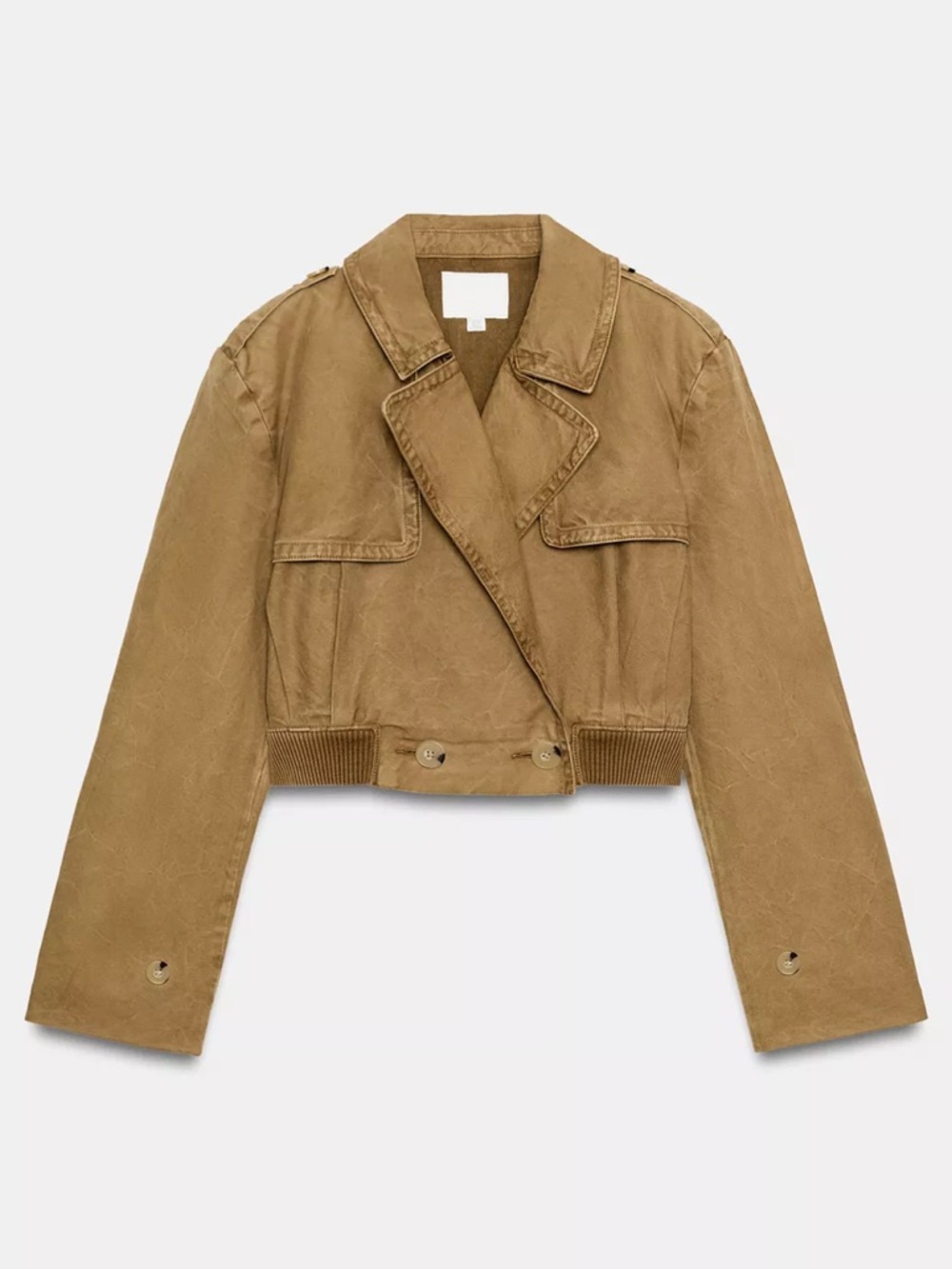 Zara WASHED SHORT TRENCH COAT